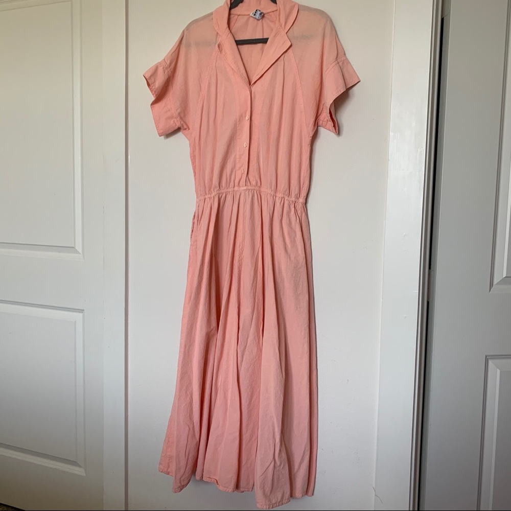 COLOR ME COTTON Light Pink Pocket Dress, M